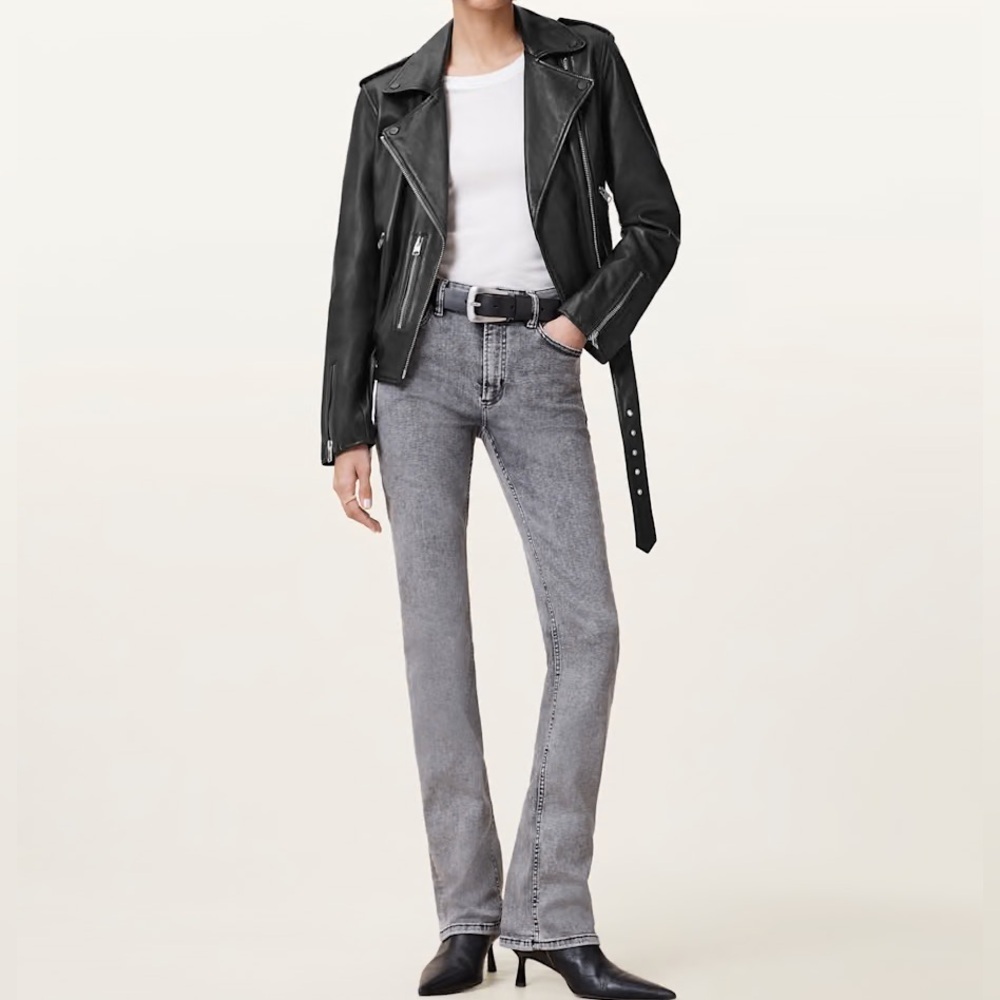 All Saints Balfern Leather Biker Jacket | AllSaints - Picture 14 of 14